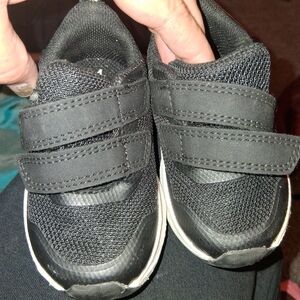 Infant Sz 4 Athletic Works Black Sneakers with Velcro